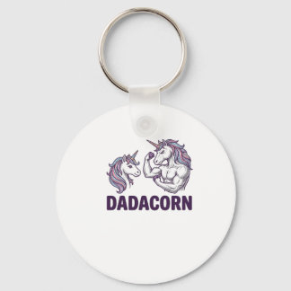 Llavero Dadacorn Funny Unicorn Dad Vector Shirt Design_1