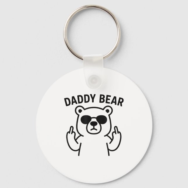 Llavero Daddy Bear Funny Gift For Men Boys  (Anverso)