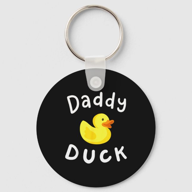 Llavero Daddy Duck Birthday Rubber Duck Lover Family Match (Anverso)