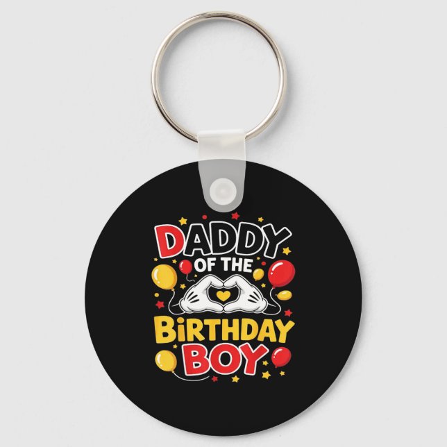 Llavero Daddy Of The Birthday Boy Shirt Matching Dad Son F (Anverso)