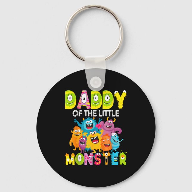 Llavero Daddy Of The Little Monster 1st Birthday Boy Party (Anverso)
