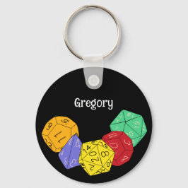 Llavero Dados de juegos RPG, tablero, juegos de fantasía p