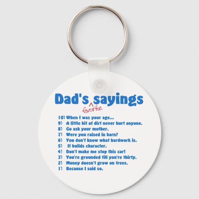 Llavero Dads favorite sayings keychain (Anverso)