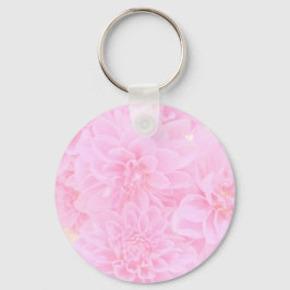 Llavero Dahlias En Rosa Suave