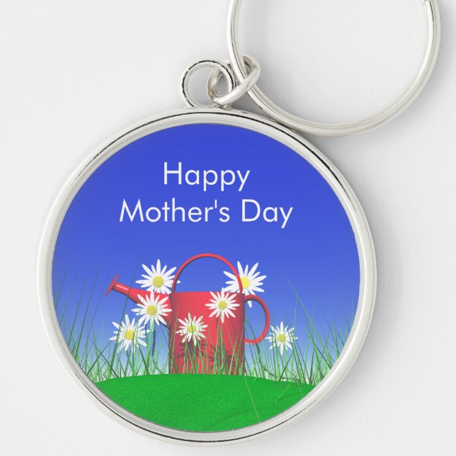 Llavero Daisies de Día de la Madre y latas de agua (Frente)