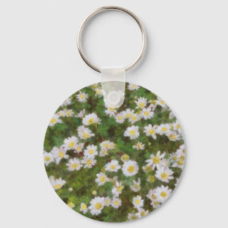 Llavero Daisies Pintados En Un Estilo Impresionista