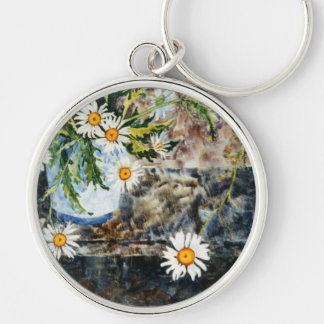 Llavero "Daisies salvajes en una estantería" Floral Keycha