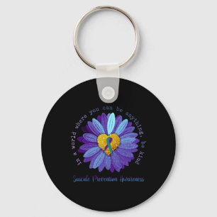 Llavero Daisy Be Kind Suicida Prevención Conciencia Verde