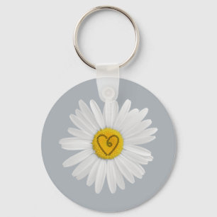 Llavero Daisy Flower Love Art Personalizar Antecedentes