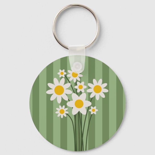 Llavero DAISY GREEN - Anillo de claves botánicas Día de la (Anverso)