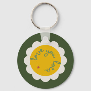Llavero DAISY GREEN - Nombre personalizado Anillo de clave