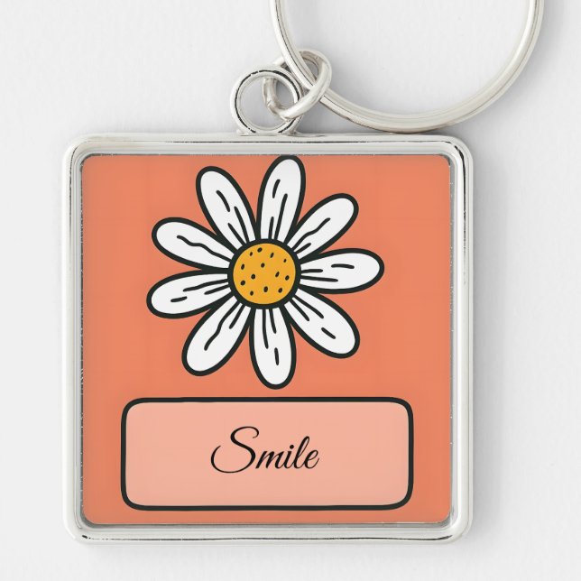 Llavero Daisy Keychain personalizado Regalo de flor de man (Frente)