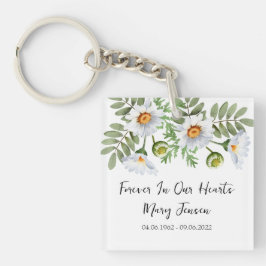 Llavero Daisy Memorial Funeral Photo Keychain