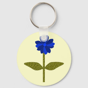 Llavero Daisy Ocean Blue Keychain