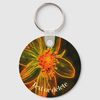 Llavero Daisy Resumen Flor de arte personalizada
