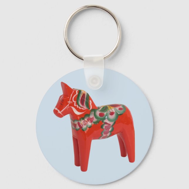 Llavero Dala Horse Scandinavian de Suecia (Anverso)