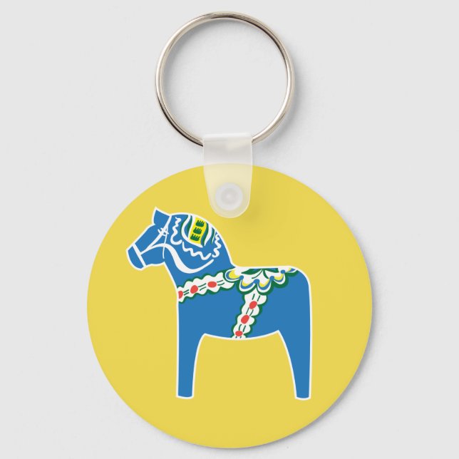 Llavero Dalahäst | Azul del caballo de Dala (Anverso)
