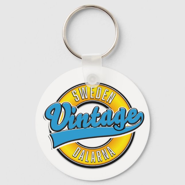 Llavero Dalarna Suecia vintage (Anverso)