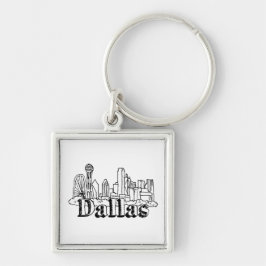 Llavero Dallas Skyline Art Design Dallas Skyline Design