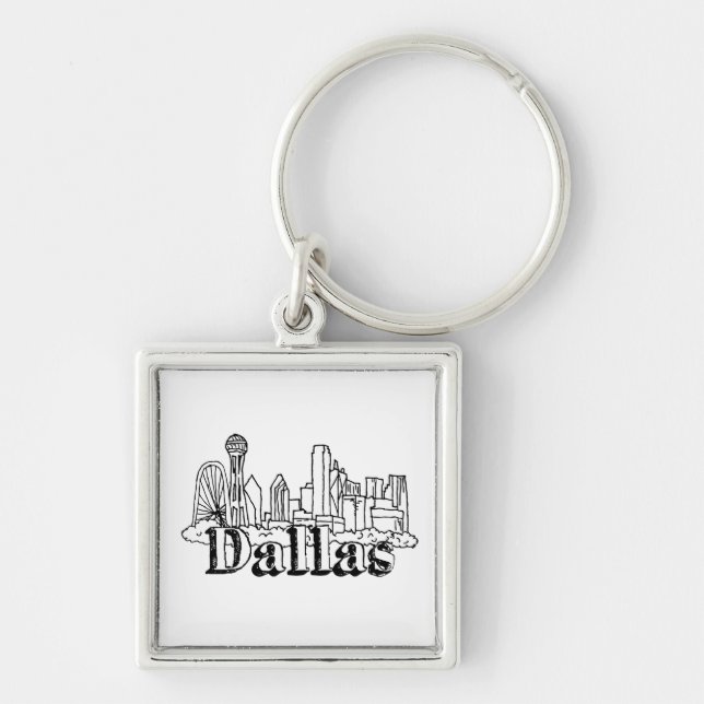 Llavero Dallas Skyline Art Design Dallas Skyline Design (Frente)