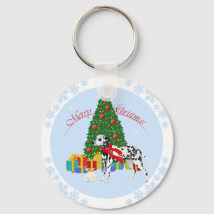 Llavero Dálmata Feliz Navidad
