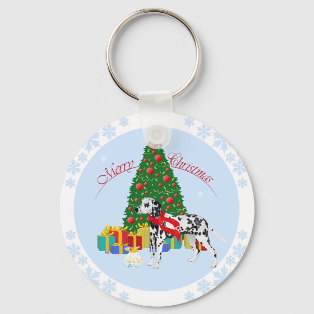 Llavero Dálmata Feliz Navidad (Anverso)