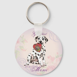 Llavero Dalmatian Heart Mom