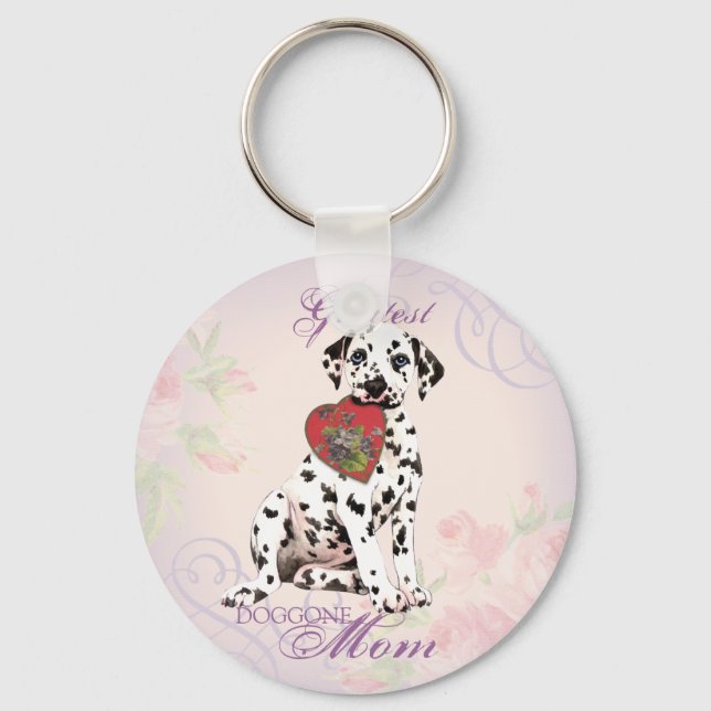 Llavero Dalmatian Heart Mom (Anverso)