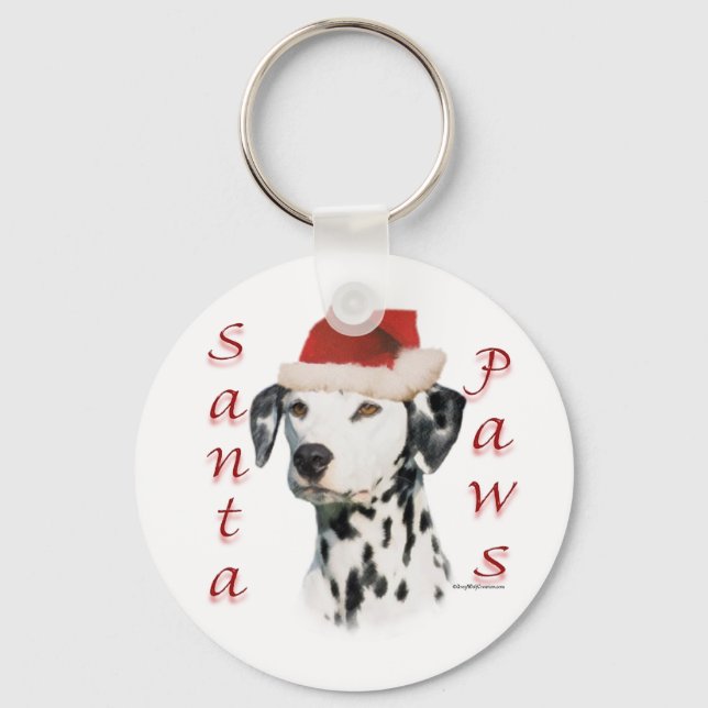 Llavero Dalmatian (negro) Santa Paws (Anverso)