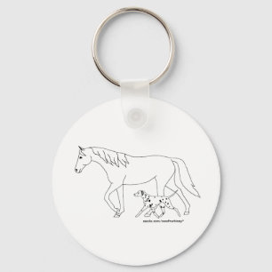 Llavero -- Dalmatian y caballo
