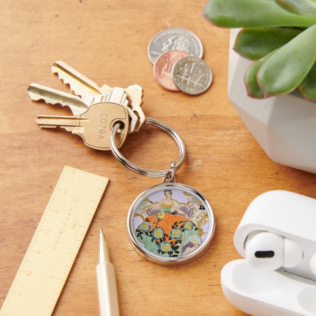 Llavero Dama de arte festivo (Escritorio )