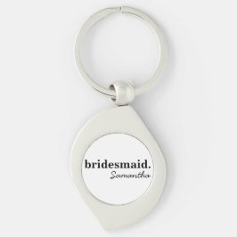 Llavero Dama de honor moderna personalizada para despedida