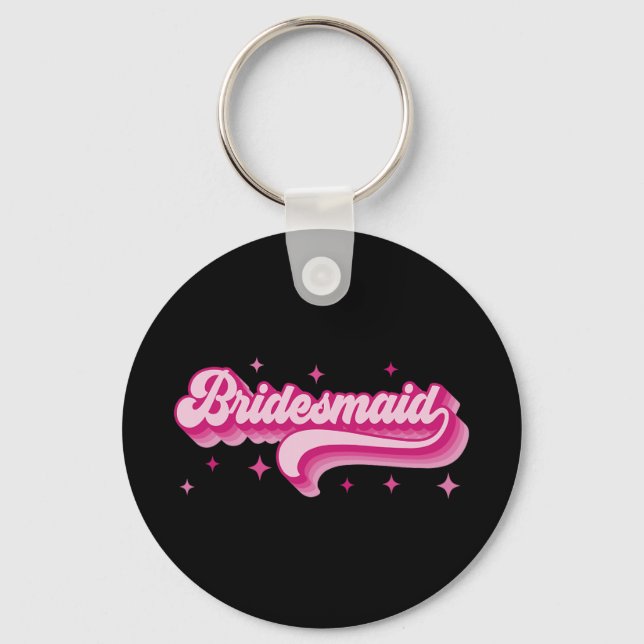 Llavero Dama de Honor Novia Retro Boda Fiesta Nupcial Solt (Anverso)