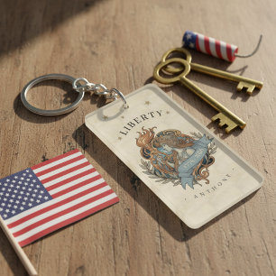 Llavero Dama de la Libertad Art Nouveau USA 250 Motivo ID1