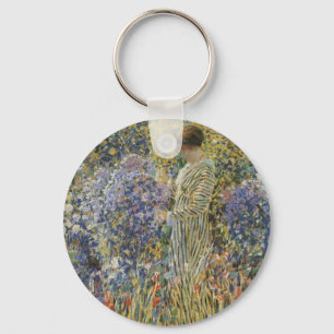Llavero Dama en un jardín de Frederick Frieseke, Bella Art