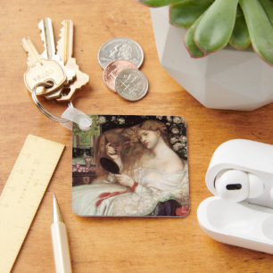 Llavero Dama Lilith por Rossetti, Retrato Victoriano Antig