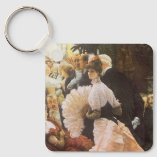 Llavero Dama Política de James Tissot, Victoriano Antiguo
