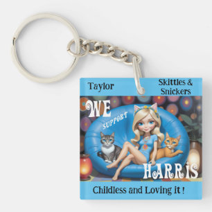 Llavero Damas de gato sin hijos y graciosas personalizados