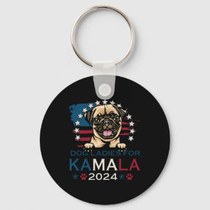Llavero Damas De Kamala Harris 2024 Pug Dog America