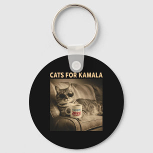 Llavero Damas para Kamala Gato Divertido 2024 Presidenta K