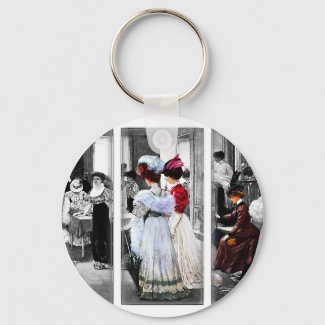 Llavero damas victorianas de época (Anverso)