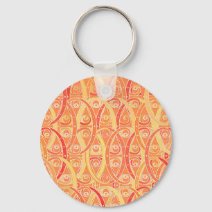 Llavero damasco árabe - naranja suave y coral