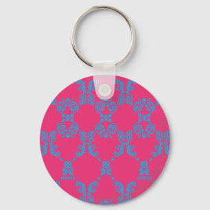 Llavero Damask Aqua-Magenta