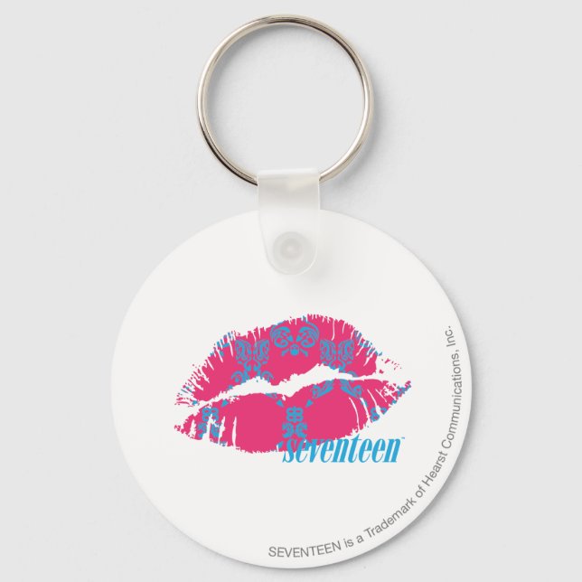 Llavero Damask Aqua-Magenta (Anverso)