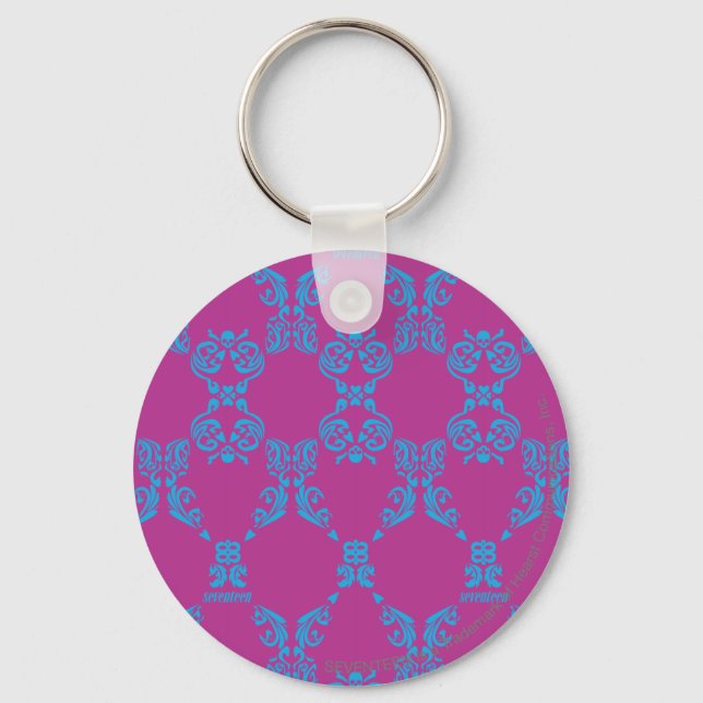 Llavero Damask Aqua-Purple (Anverso)
