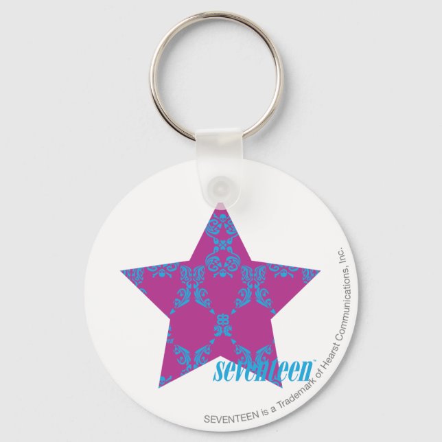 Llavero Damask Aqua-Purple 3 (Anverso)