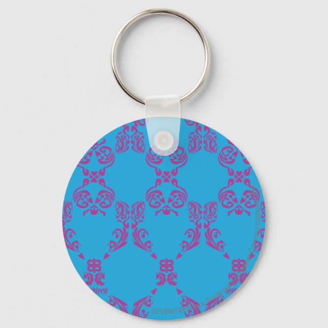 Llavero Damask Purple-Aqua (Anverso)