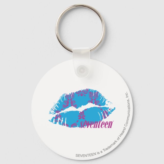 Llavero Damask Purple-Aqua (Anverso)