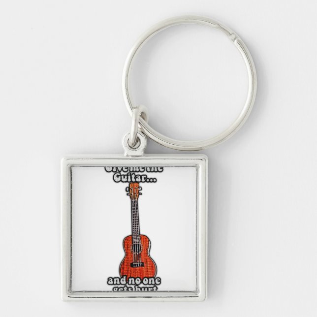 Llavero Dame la guitarra y nadie se lastima. (Frente)