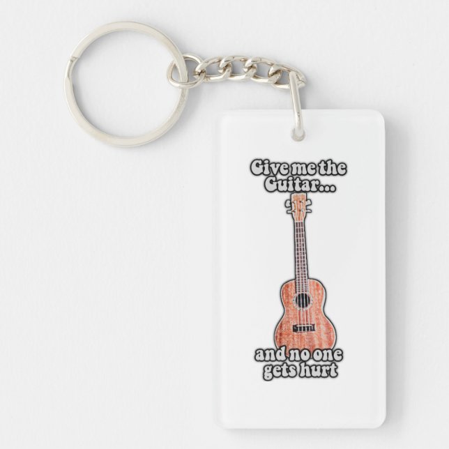 Llavero Dame la guitarra y nadie se lastima. (Frente)